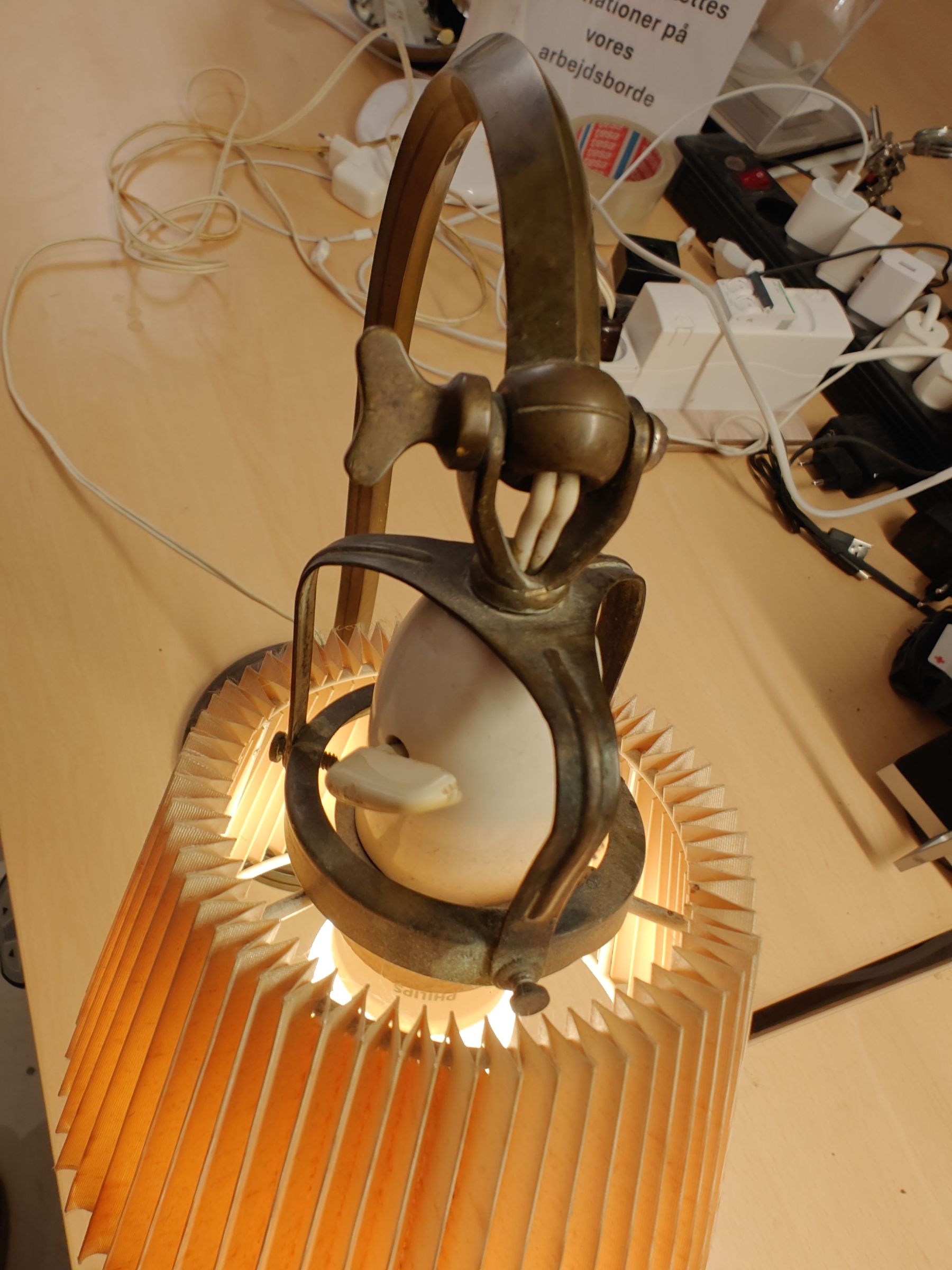 Messing bordlampe